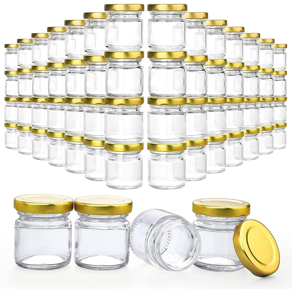 Candle Making Jars With Lids - Kapaklı Küçük Cam Kavanozlar, 1,5 Oz'luk