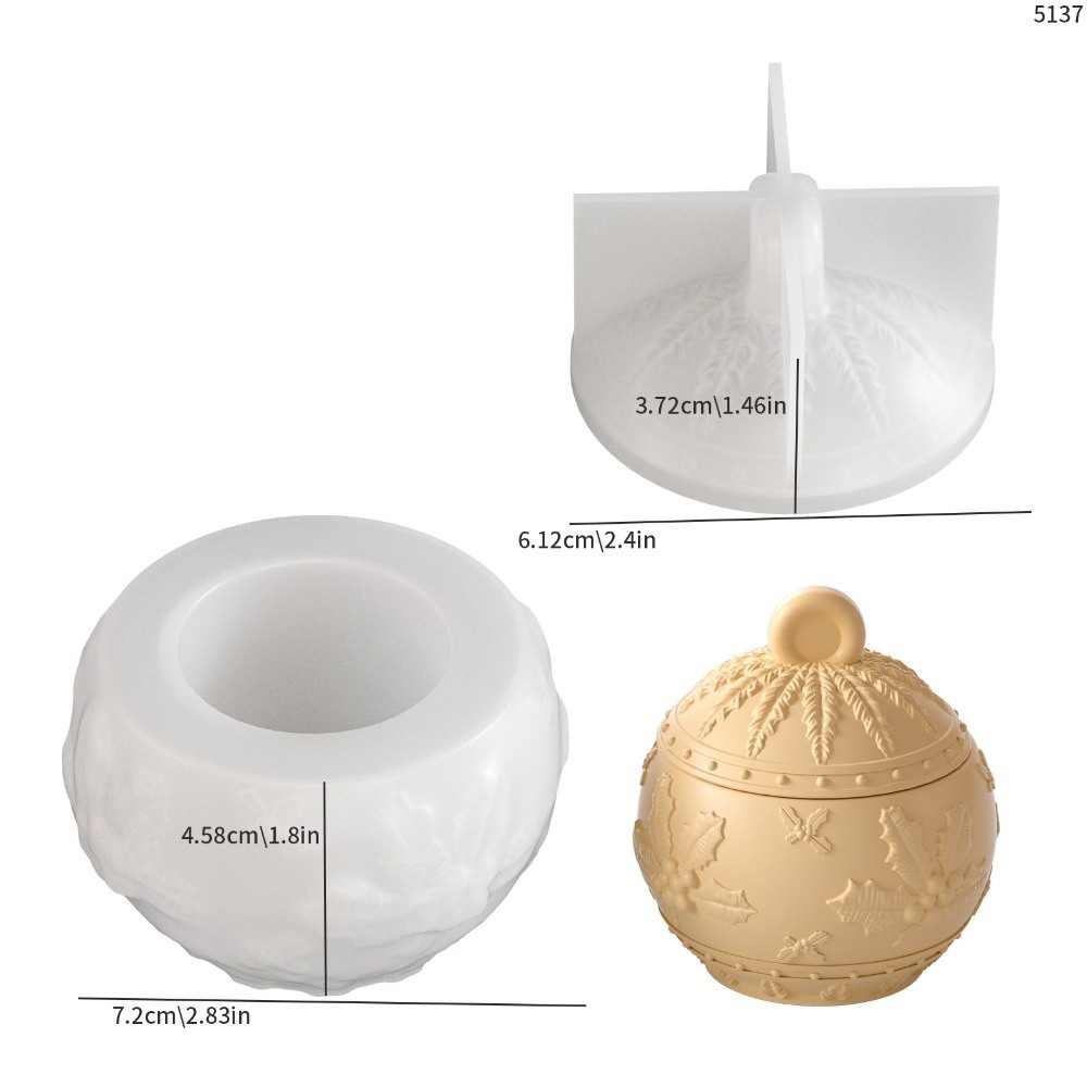 Candle Making Jars With Lids - Yeni Silikon Mum Kavanoz Kalıbı 3D