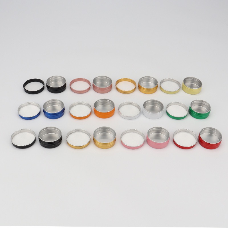Tin Container Lid - 5ml-250ml Kozmetik Alüminyum Kutular, Gümüş Alüminyum