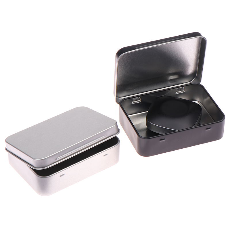 Tin Container Lid - Siyah/Gümüş Buzlu Ev Tipi Demir Saklama