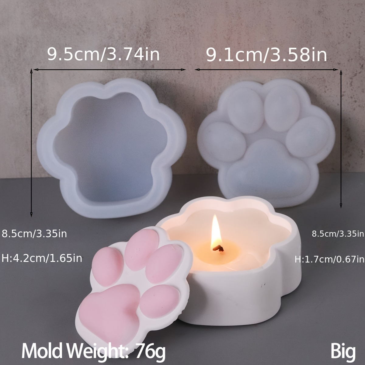 Kedi Pençesi Saklama Kutusu Si - Candle Making Jars With Lids incelemesi ve fiyatı