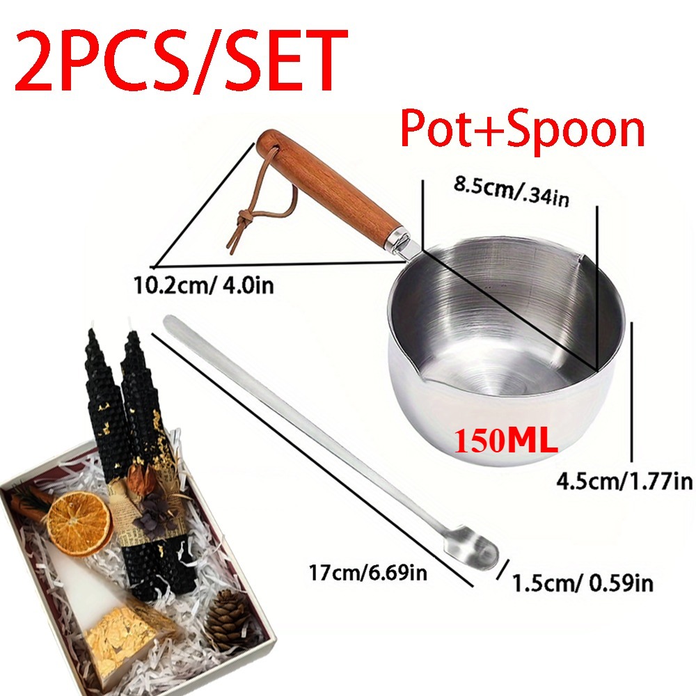 2 ADET/SET Ahşap Saplı Balmumu - Candle Making Jug incelemesi ve fiyatı