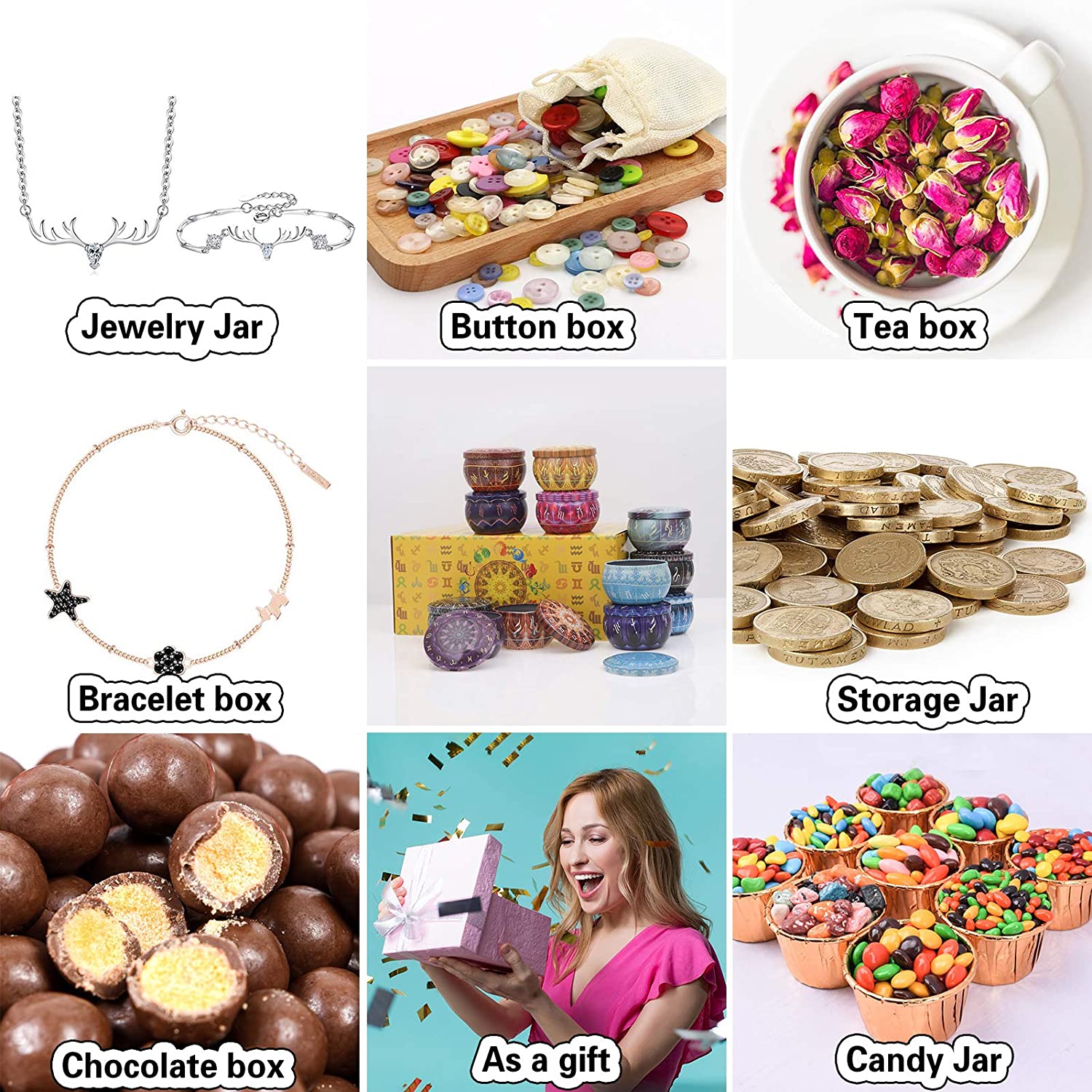 12'li paket Mum Teneke Yuvarla - Candle Making Jars With Lids incelemesi ve fiyatı