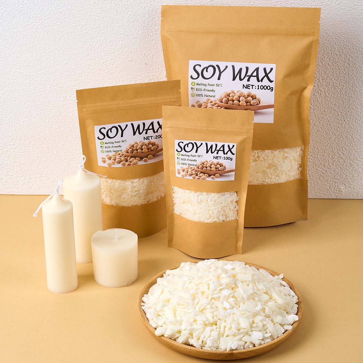 1 Pound Saf Beyaz Soya Balmumu - Candle Making Kits incelemesi ve fiyatı
