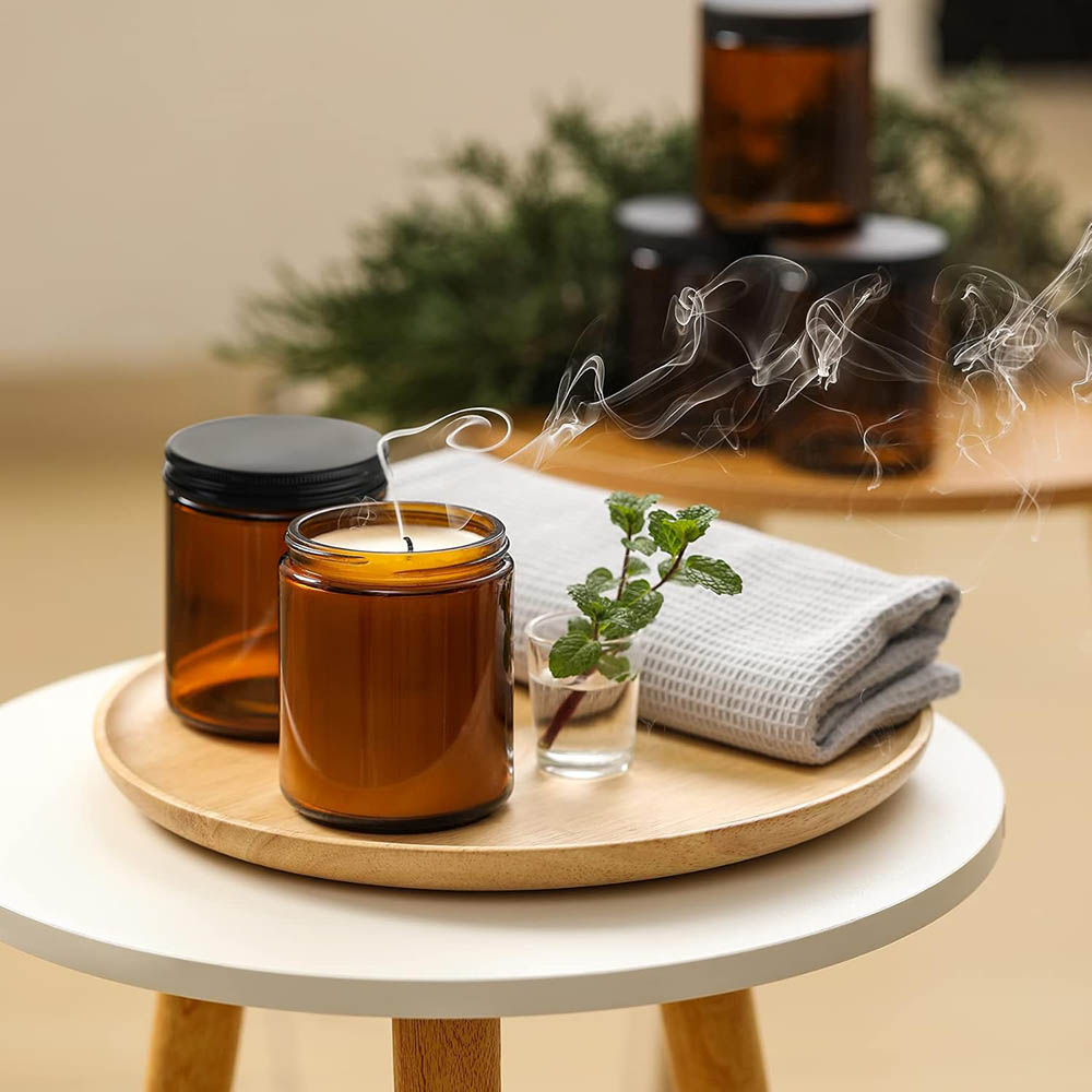 8oz Amber Cam Kavanozlar Siyah - Candle Making Jars With Lids incelemesi ve fiyatı