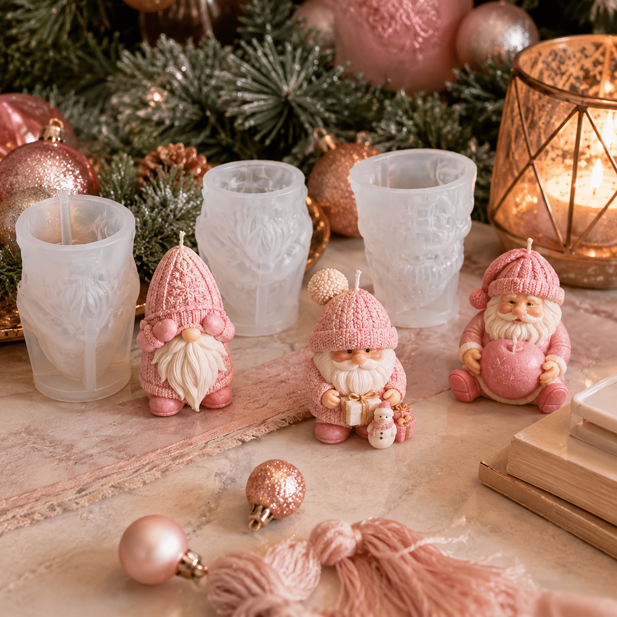 Noel Tatili Gnome Silikon Mum  - Candle Making Kits incelemesi ve fiyatı