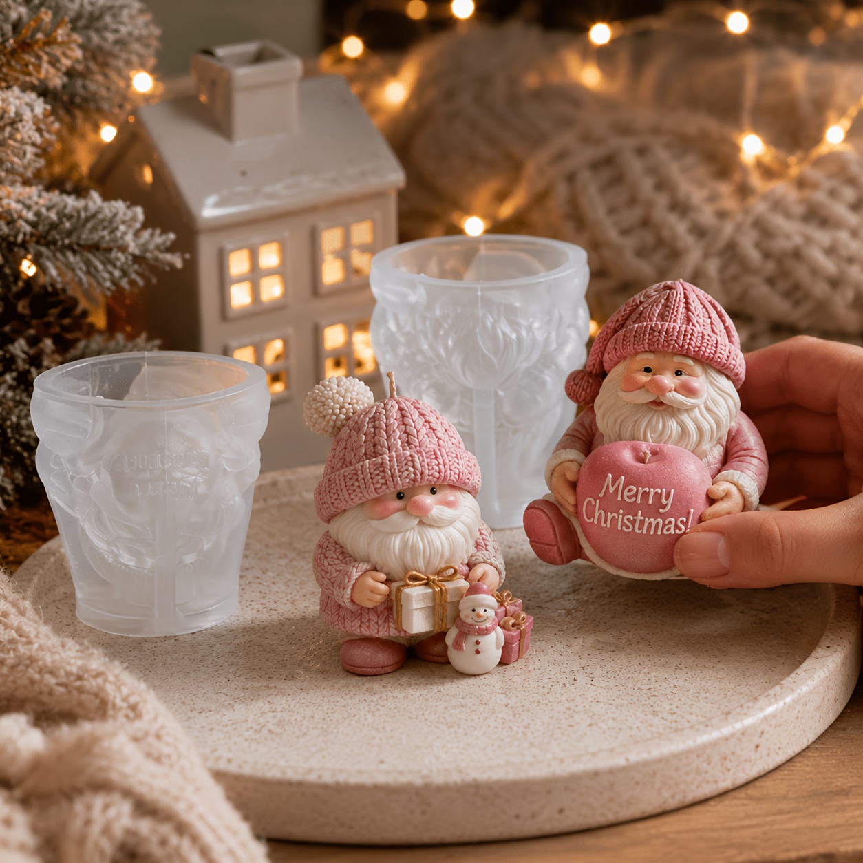 Noel Tatili Gnome Silikon Mum  - Candle Making Kits incelemesi ve fiyatı