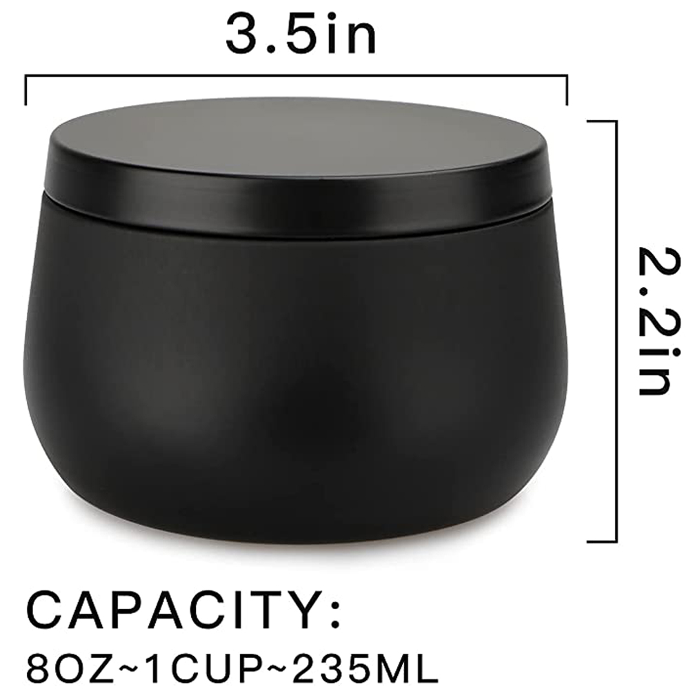 12 adet 8oz Beyaz Siyah Altın  - Tin Container Lid incelemesi ve fiyatı